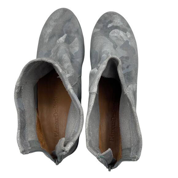 L'Amour Des Pieds Gray Silver Camo Hadirat Bootie Jeans Style Size 9.5M - Picture 7 of 12